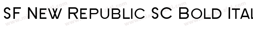 SF New Republic SC Bold Italic字体转换
